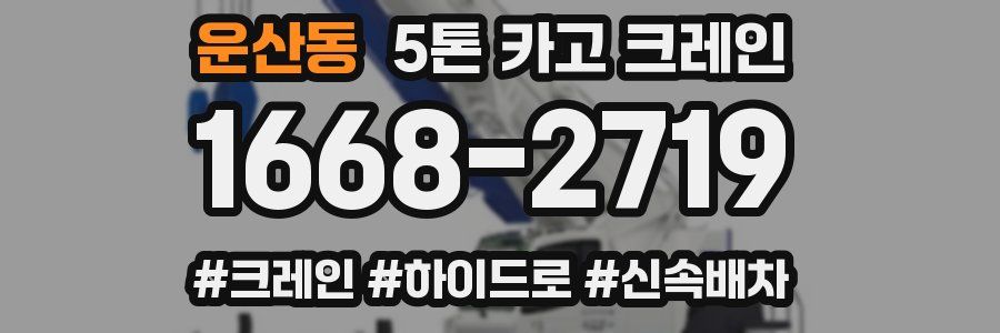 운산동 5톤 카고 크레인