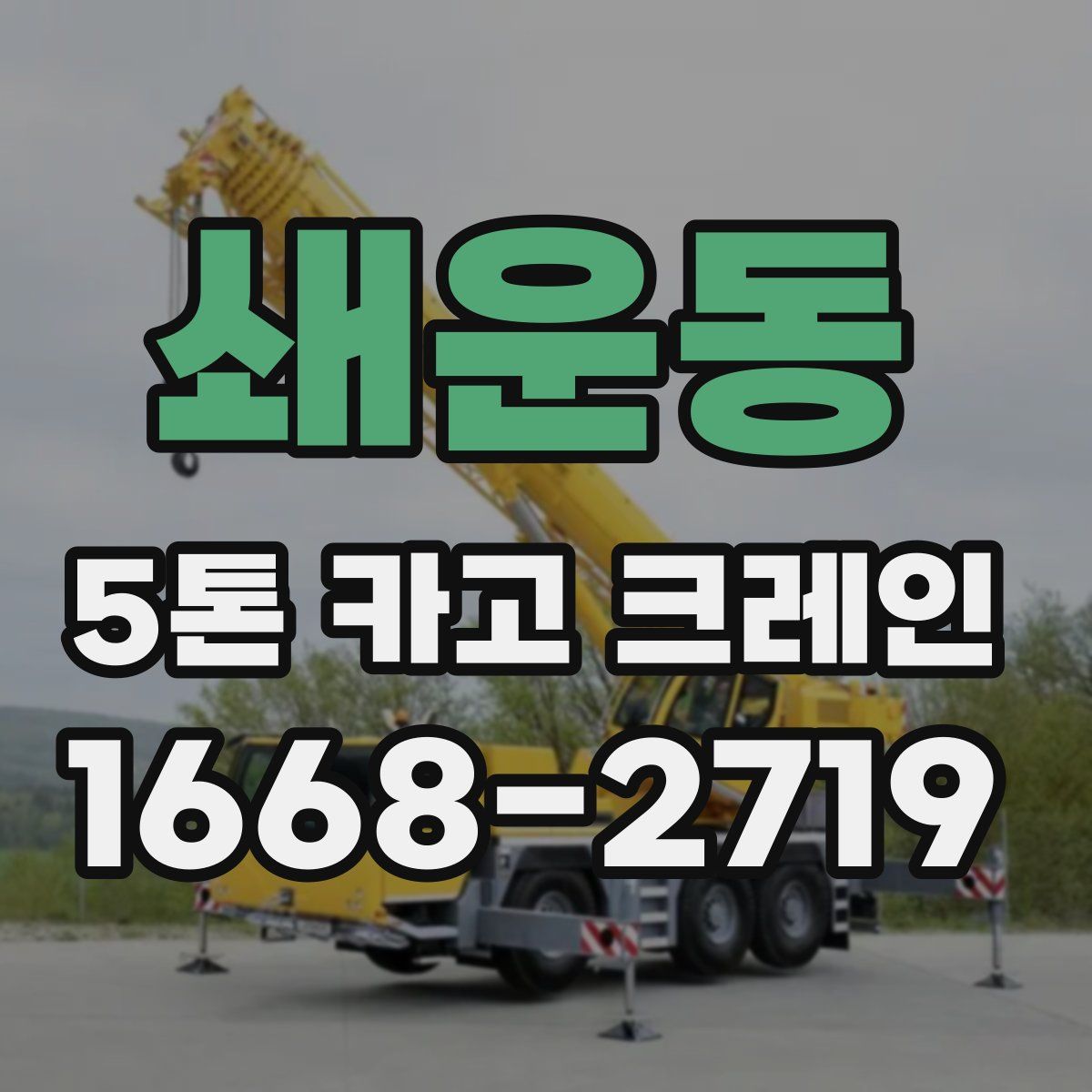 쇄운동 5톤 카고 크레인