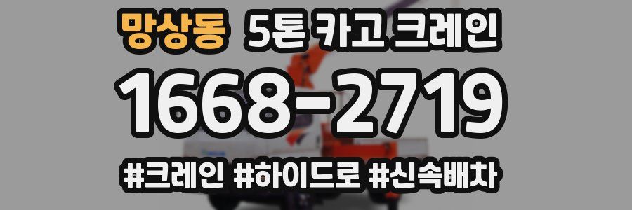망상동 5톤 카고 크레인