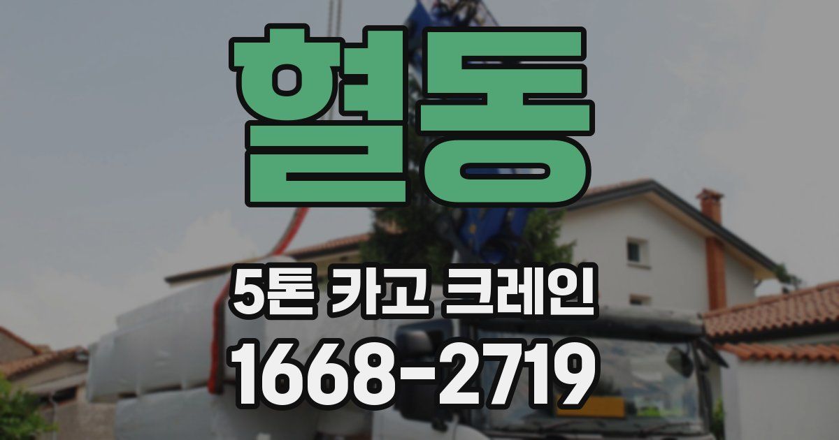 혈동 5톤 카고 크레인