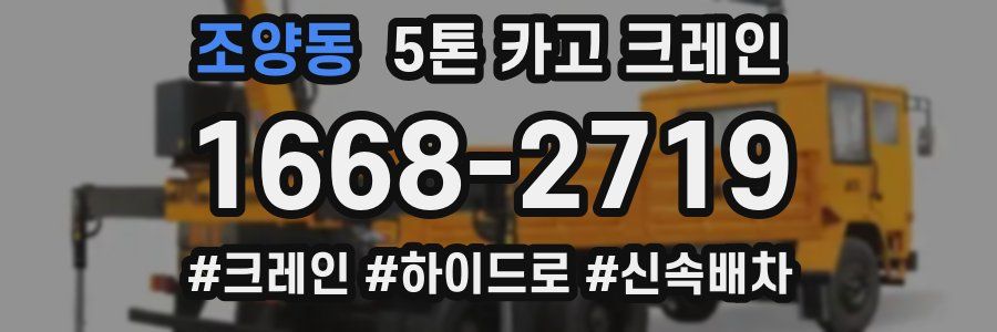 조양동 5톤 카고 크레인