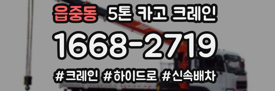 읍중동 5톤 카고 크레인