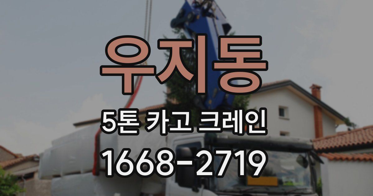 우지동 5톤 카고 크레인