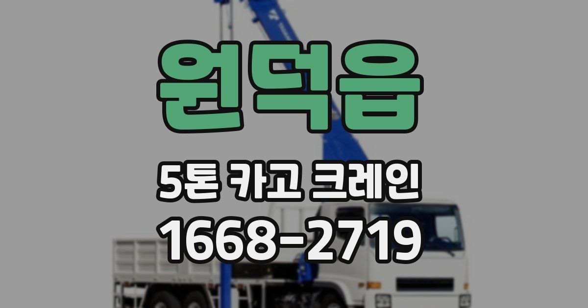 원덕읍 5톤 카고 크레인