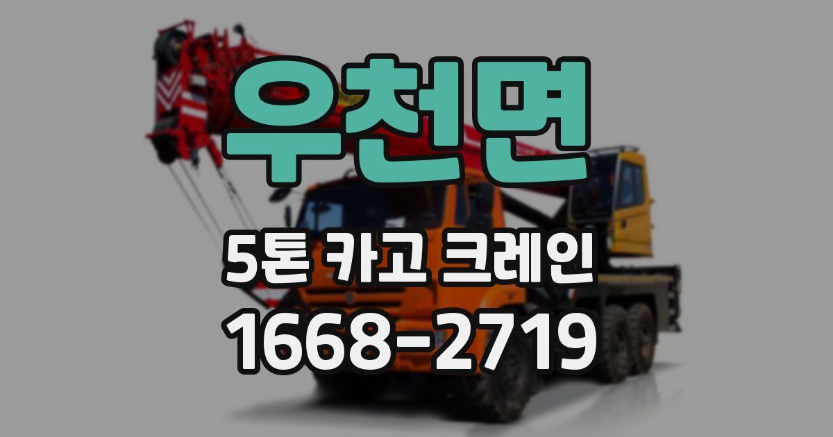 우천면 5톤 카고 크레인