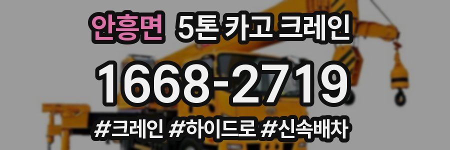 안흥면 5톤 카고 크레인