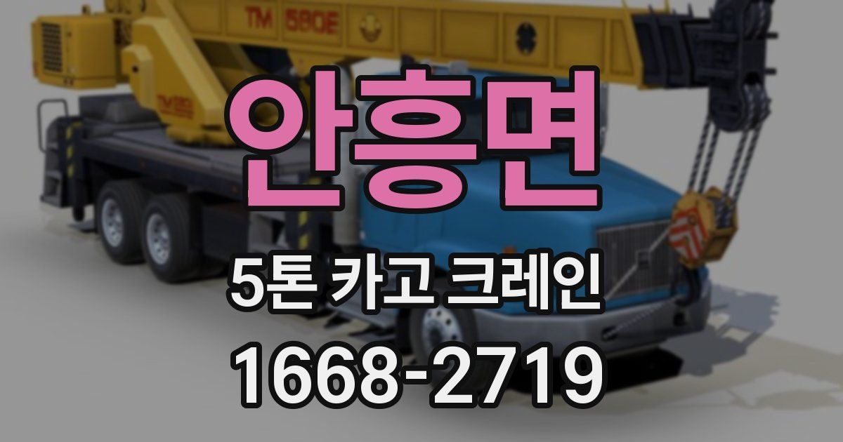 안흥면 5톤 카고 크레인
