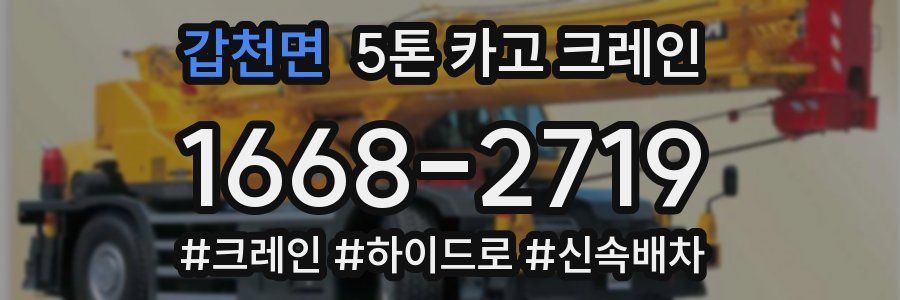 갑천면 5톤 카고 크레인