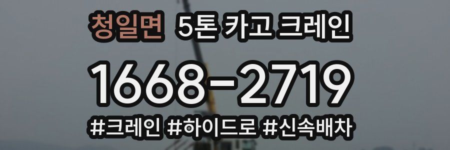 청일면 5톤 카고 크레인