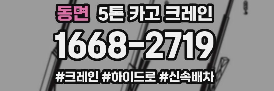 동면 5톤 카고 크레인