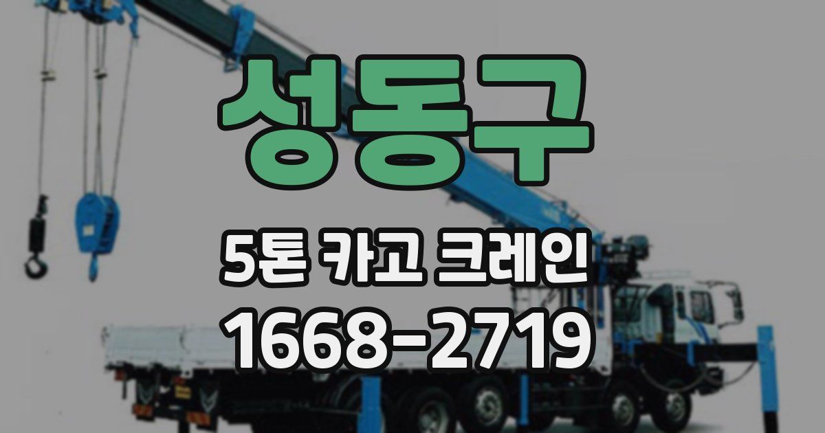 성동구 5톤 카고 크레인