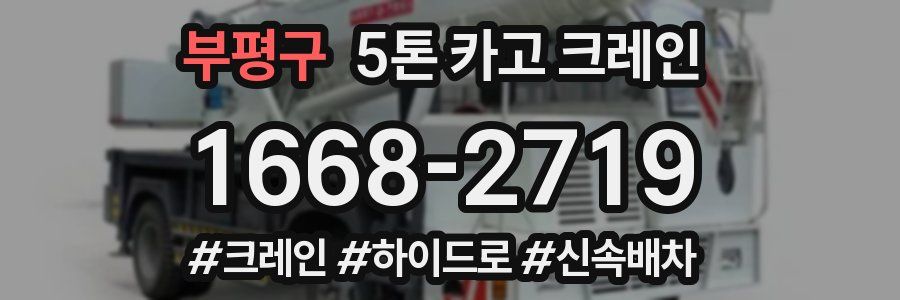 부평구 5톤 카고 크레인