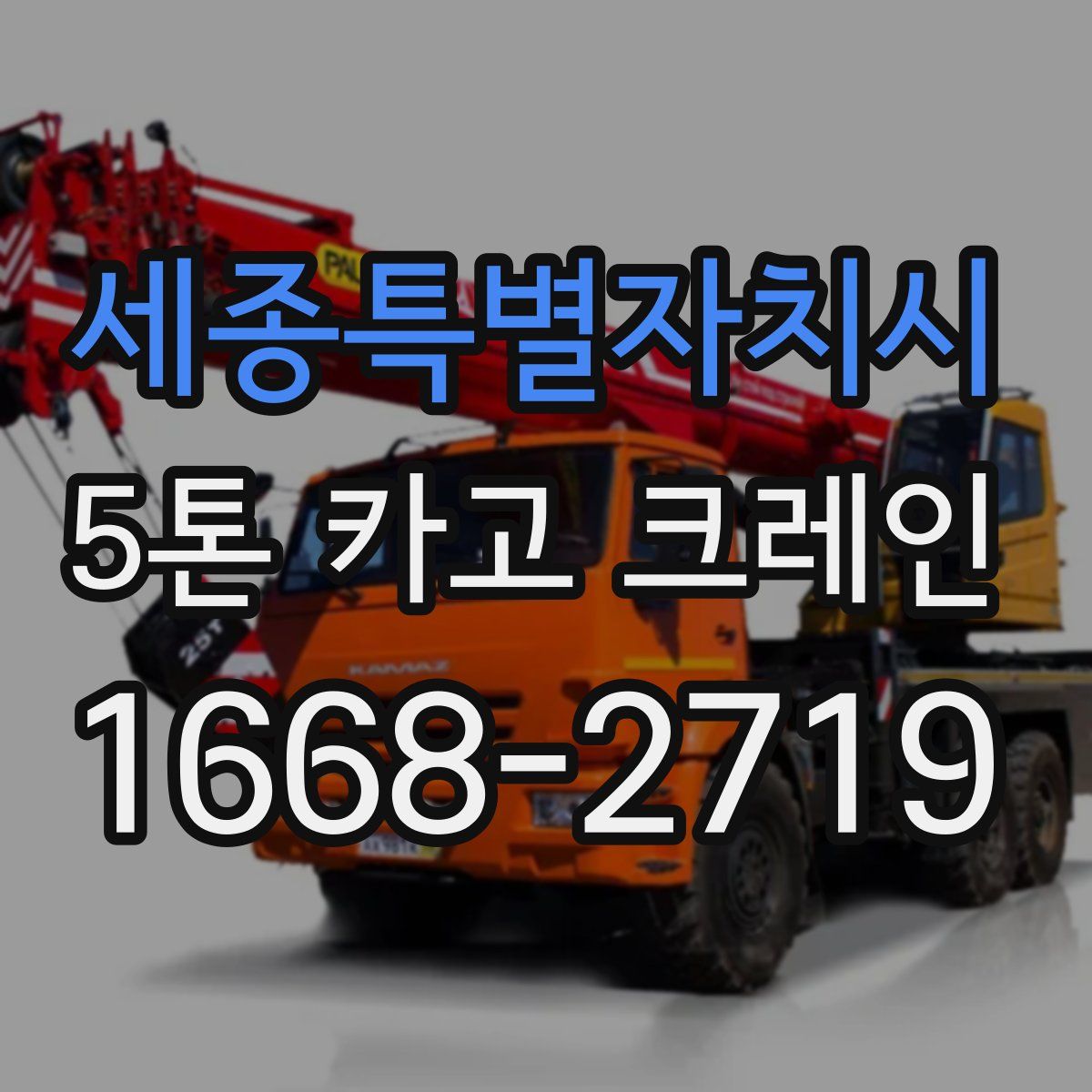 세종특별자치시 5톤 카고 크레인