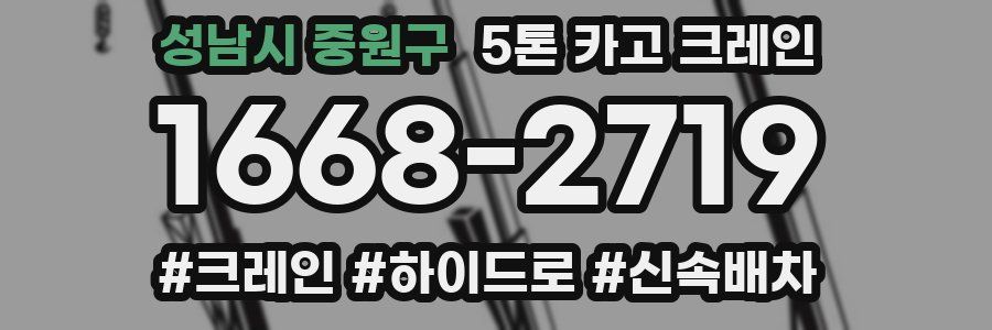 성남시 중원구 5톤 카고 크레인