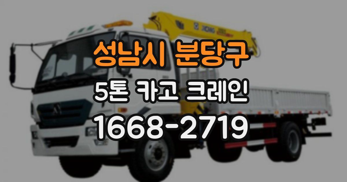 성남시 분당구 5톤 카고 크레인