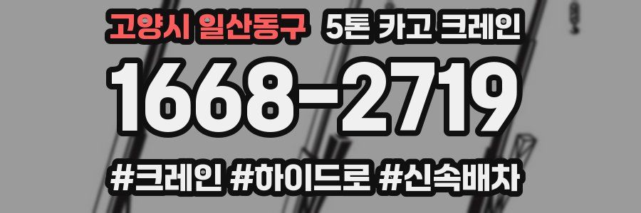 고양시 일산동구 5톤 카고 크레인