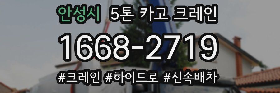 안성시 5톤 카고 크레인