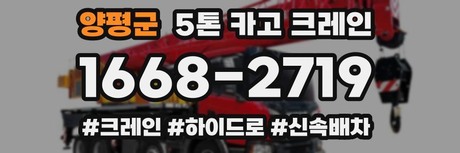 양평군 5톤 카고 크레인