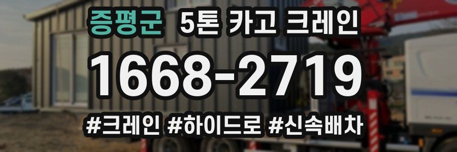 증평군 5톤 카고 크레인