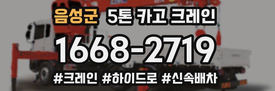 음성군 5톤 카고 크레인