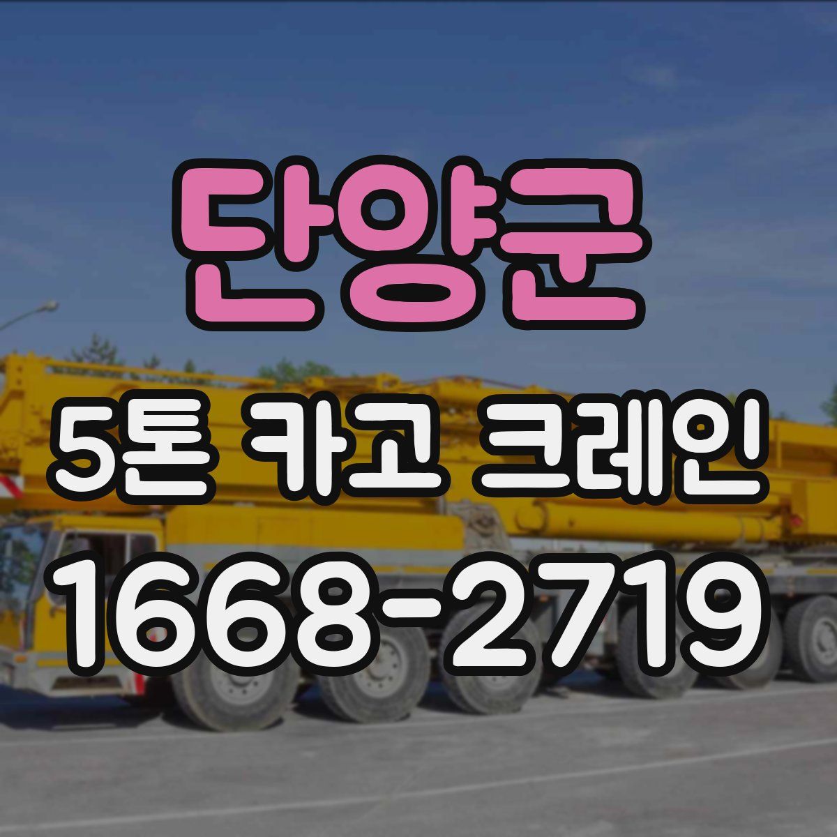 단양군 5톤 카고 크레인