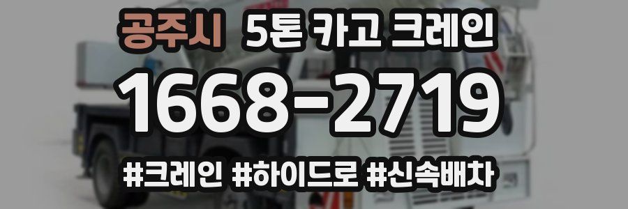 공주시 5톤 카고 크레인