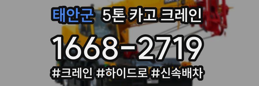 태안군 5톤 카고 크레인