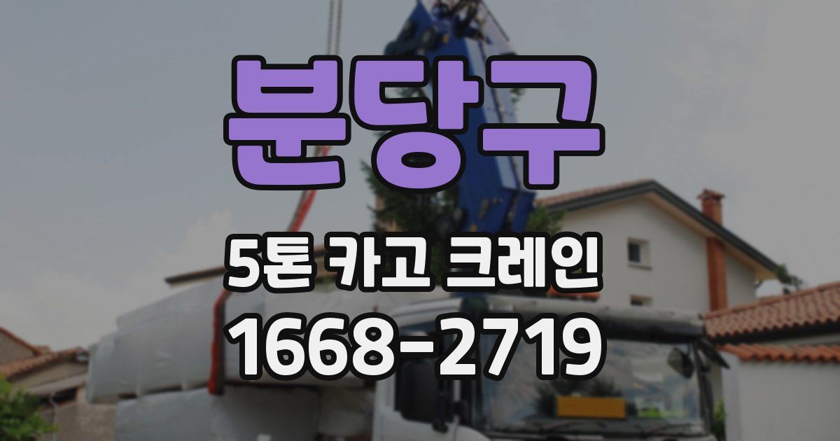 분당구 5톤 카고 크레인