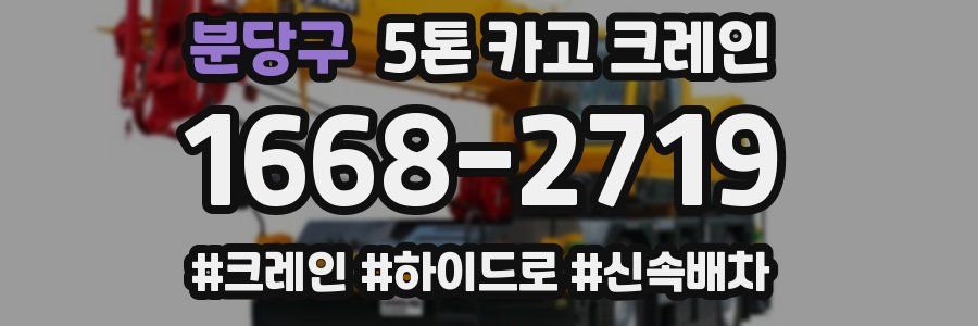 분당구 5톤 카고 크레인