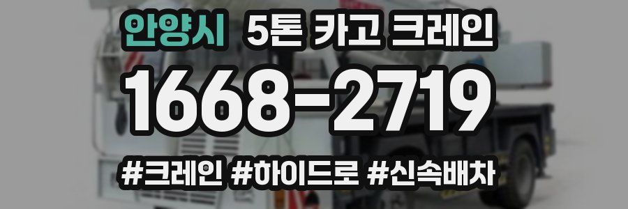 안양시 5톤 카고 크레인