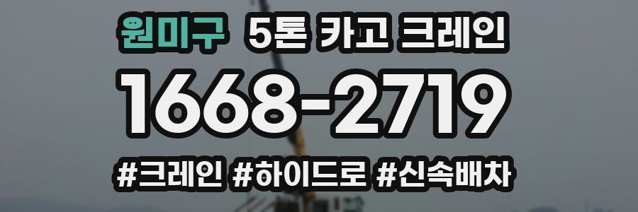 원미구 5톤 카고 크레인