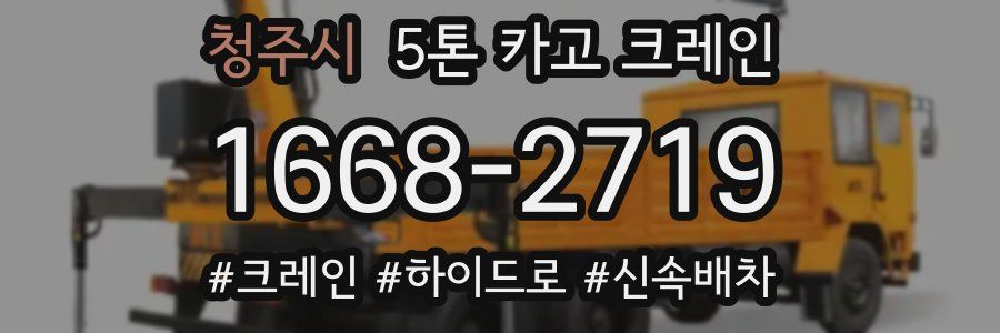 청주시 5톤 카고 크레인