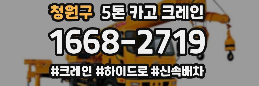 청원구 5톤 카고 크레인