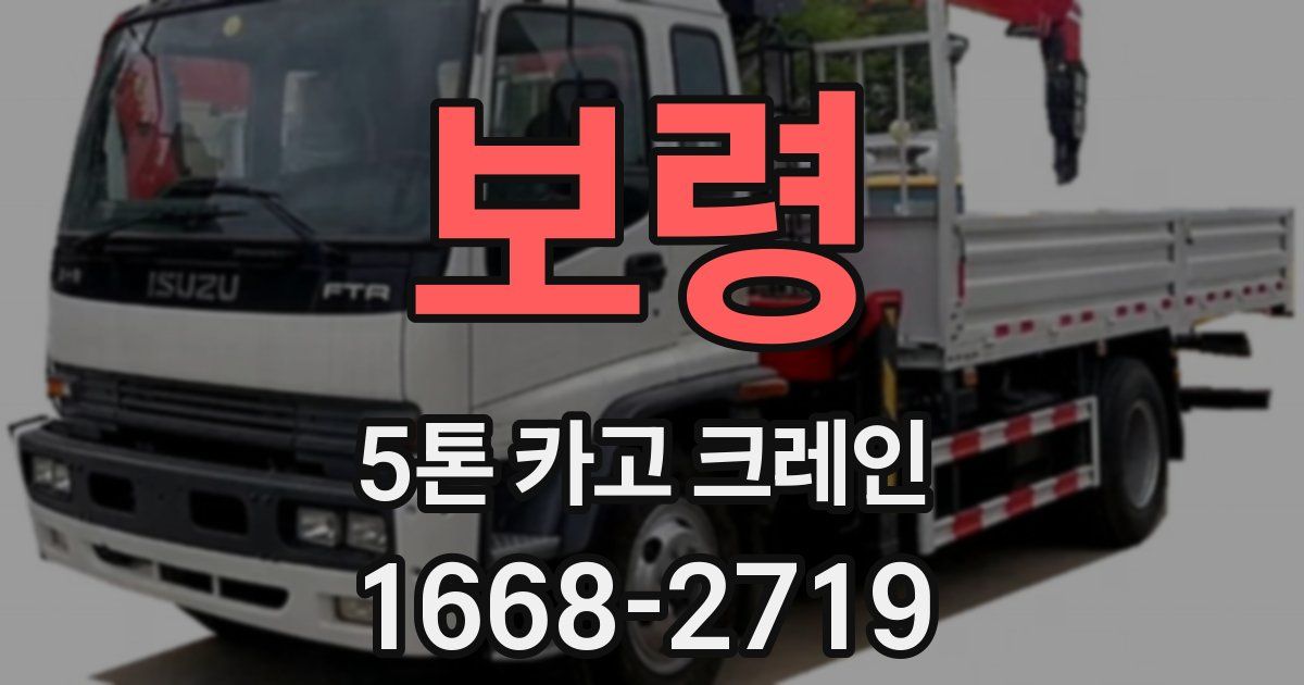 보령 5톤 카고 크레인