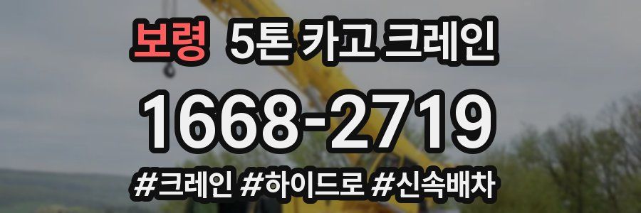 보령 5톤 카고 크레인