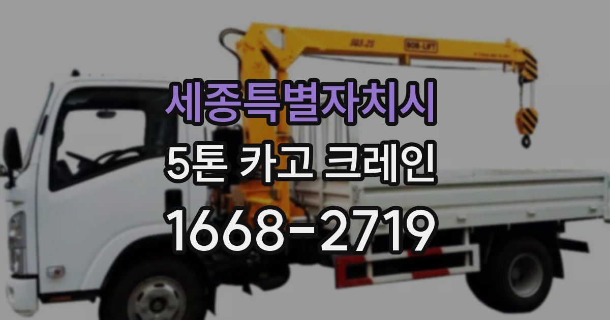 세종특별자치시 5톤 카고 크레인