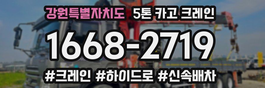 강원특별자치도 5톤 카고 크레인
