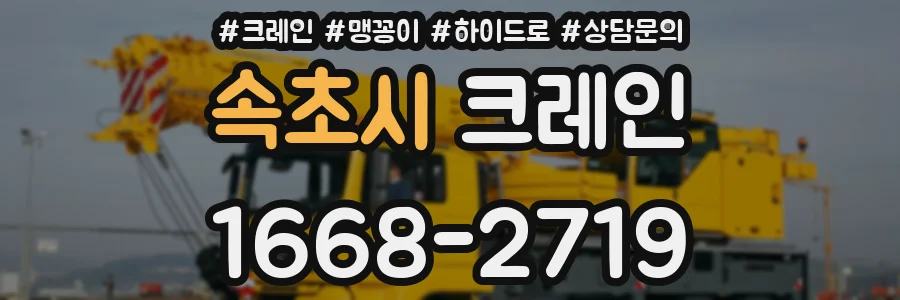 속초시 크레인
