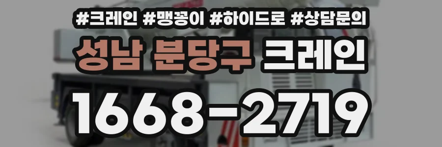 성남 분당구 크레인