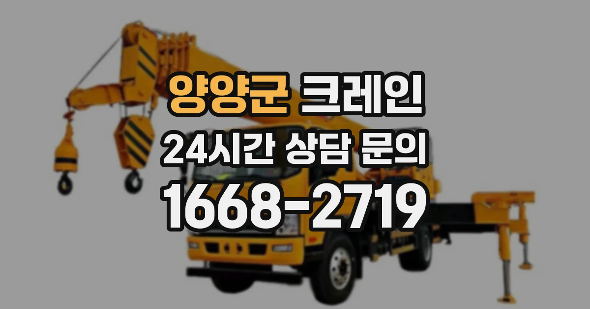 양양군 크레인