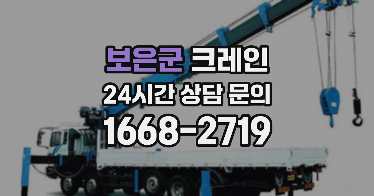 보은군 크레인