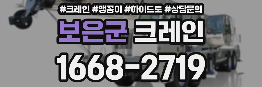 보은군 크레인