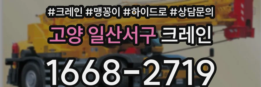 고양 일산서구 크레인