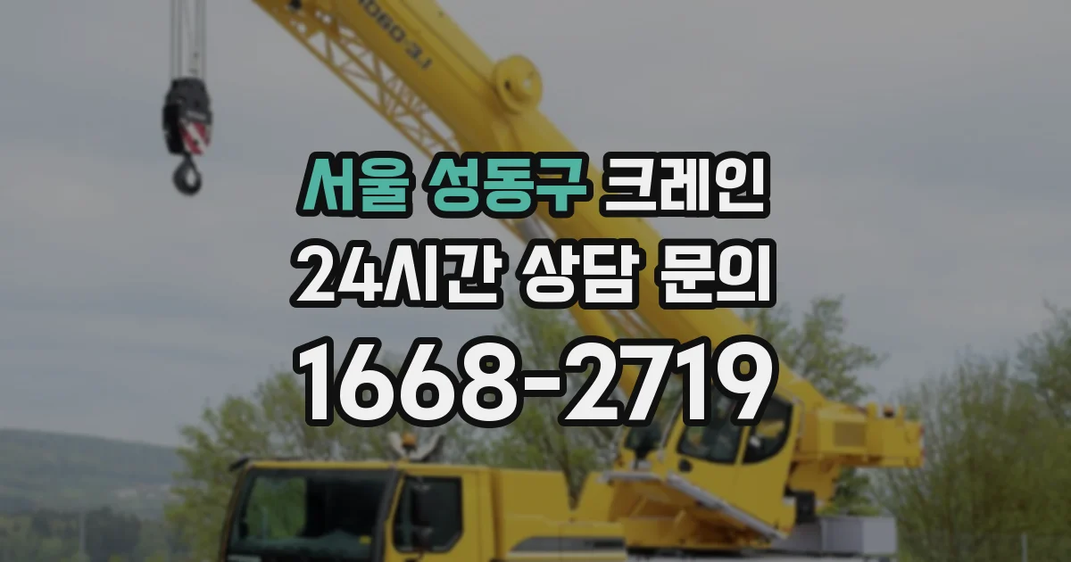 서울 성동구 크레인
