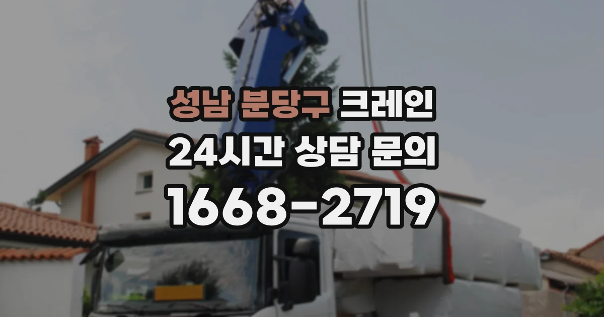 성남 분당구 크레인