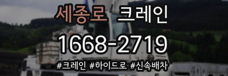 세종로 크레인 작업