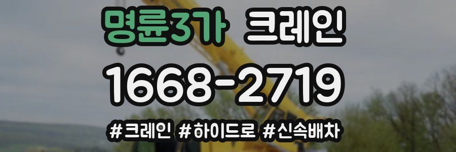 명륜3가 크레인 작업