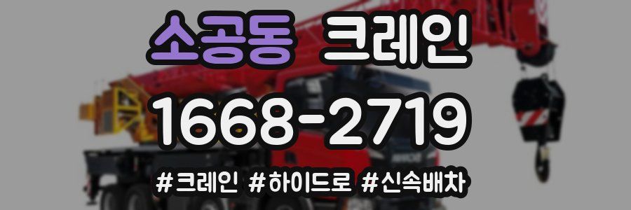 소공동 크레인 작업