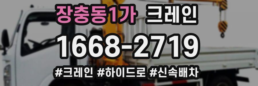 장충동1가 크레인 작업