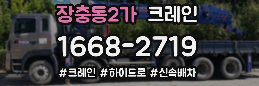 장충동2가 크레인 작업